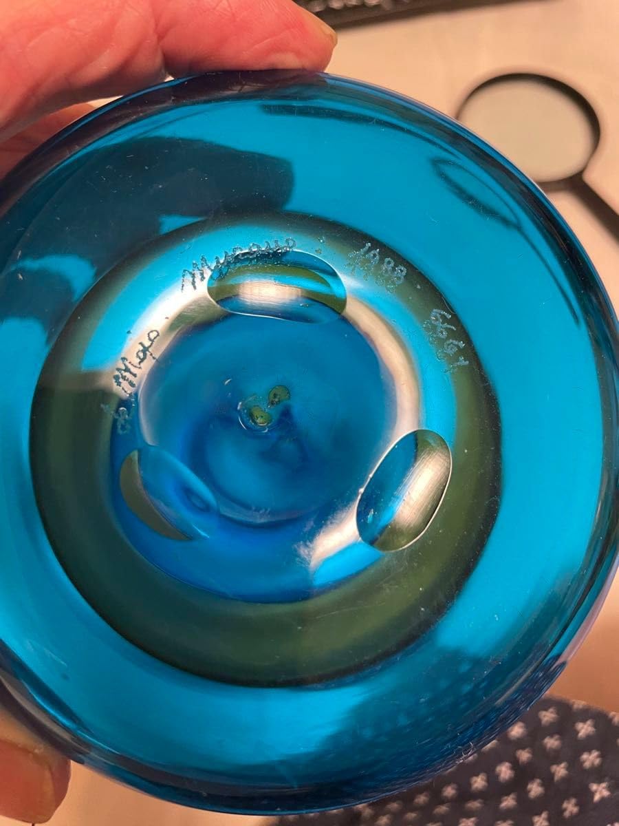 イタリア製ベネチアンビンテージガラス花瓶 イタリア製ベネチアン